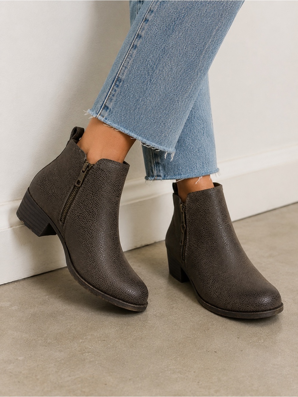 Women’s Ankle Booties with Side Zip